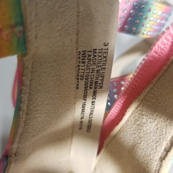 🌸 Art Class Size 3 Girls Rainbow Sandals - Picture 5 of 7